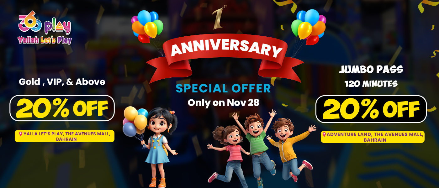 Celebrate Big - 360 Play Bahrain One-Year Anniversary Offers